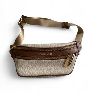 Michael Kors Tan and Brown Belt Bag
